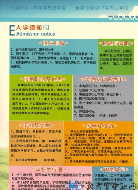 贵州省经济学校2024年招生简章