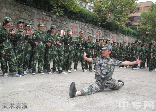 黔东南州国防学校武术表演